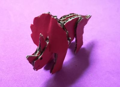 DIY立体纸板模型三角龙