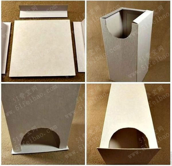 硬纸壳diy小房子造型袋装茶包收纳筒 废旧物品手工制作 51费宝网
