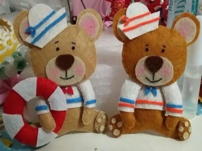 制作不织布萌偶海军熊DIY图解步骤