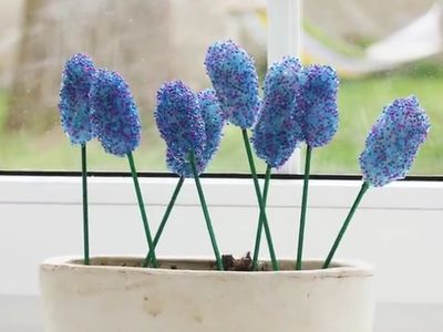 热熔胶枪DIY彩珠花棒