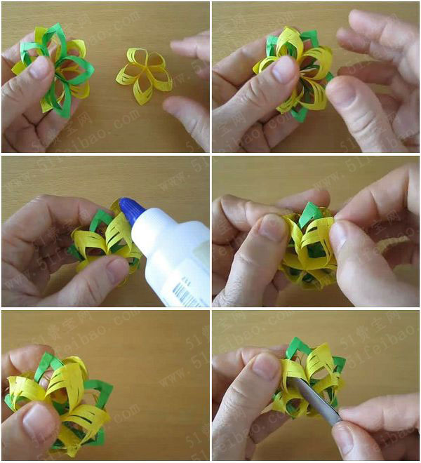 如何利用折纸DIY镂空花
