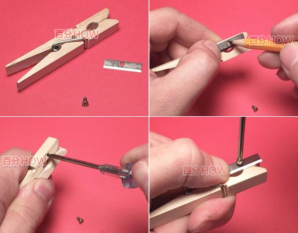 跟着下面具体步骤,学习如何用木夹子自制好用的电工工具剥线钳做法吧.