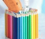 旧物改造DIY：宝宝不要的彩色铅笔制作彩虹小提篮