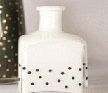 玻璃瓶DIY黑白斑点小花瓶