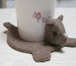 手工制作狸鼠杯垫/鼠标垫