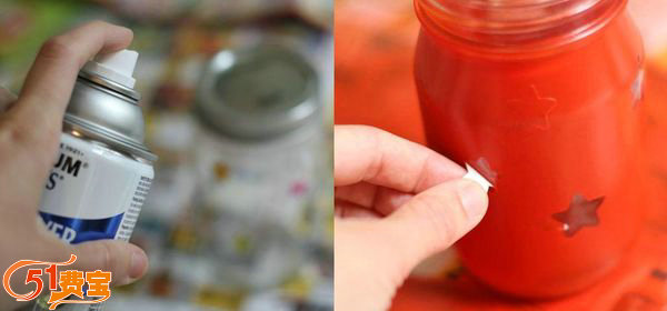 分享一个废物利用旧玻璃罐DIY蜡烛灯的做法