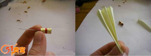 手工DIY：铅笔橡皮头废物利用做飞镖