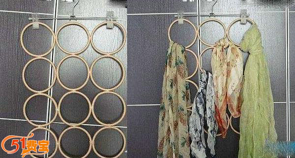 回收废旧材料DIY的实用圈圈衣架