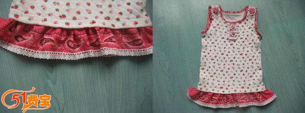 小孩衣服DIY之短袖童装改造的马甲裙