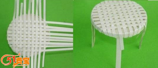 用废纸和一次性纸杯做的雕花小椅子摆设