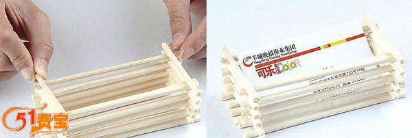 回收一次性筷子DIY的淳朴个性名片盒