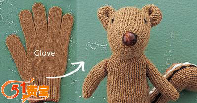 手套只剩一只有什么用？再利用DIY布熊小娃娃