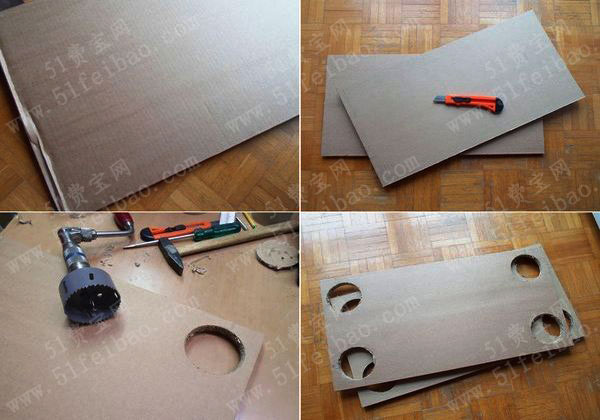 硬纸板手工制作多种用途的DIY床上电脑桌