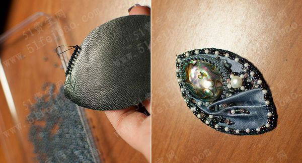 怎么用鲍鱼壳做饰物工艺品吊坠项链教程 - 废物利用手工diy小制作