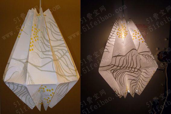 如何利用旧包装纸做家庭纸艺灯罩