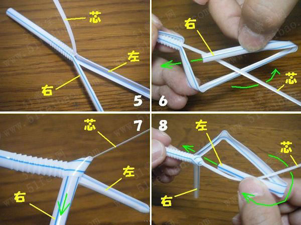 图解如何做吸管竹节虾编织方法 - 废物利用手工diy小制作 - 51费宝网
