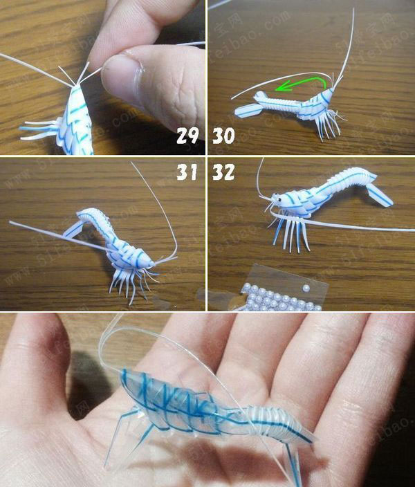 手工编织虾的图片教程图片