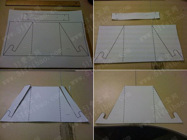 披萨饼外卖纸盒手工改造平板电脑支架教程
