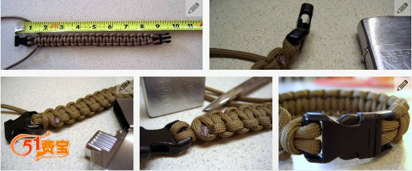 用旧背包上的插扣制作编织手链
