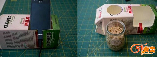 用废品做小制作：酸奶盒改造两用笔筒