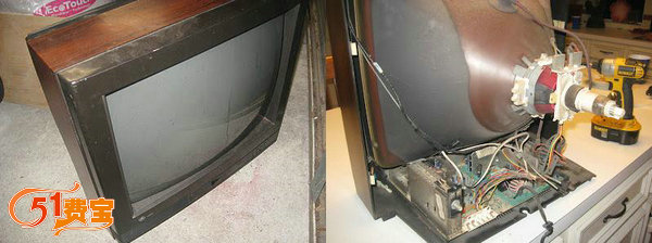 废物利用制作宠物房子，废旧CRT电视机做猫窝