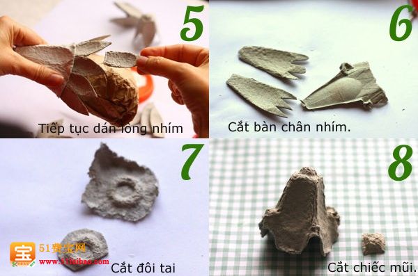 幼儿园手工：蛋托制作小动物