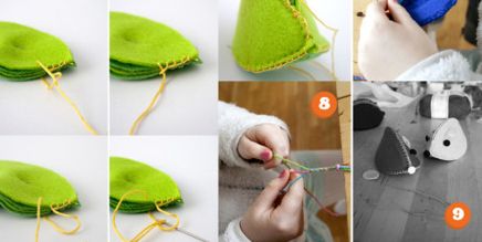 利用不织布做小老鼠造型玩偶和钱包