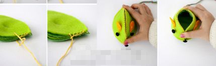 利用不织布做小老鼠造型玩偶和钱包
