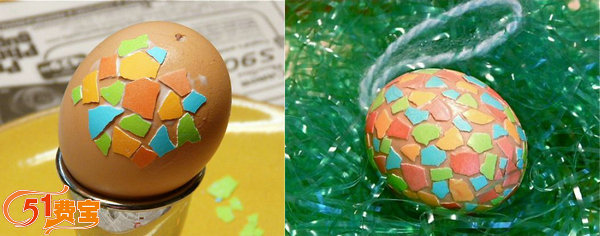 儿童手工课：蛋壳制作漂亮的缤纷鸡蛋