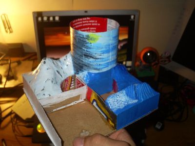 地理山川模型笔筒收纳盒的制作方法