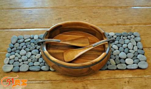 旧物改造制作韩日风格的鹅卵石锅垫及地毯
