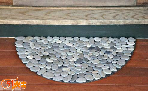 旧物改造制作韩日风格的鹅卵石锅垫及地毯