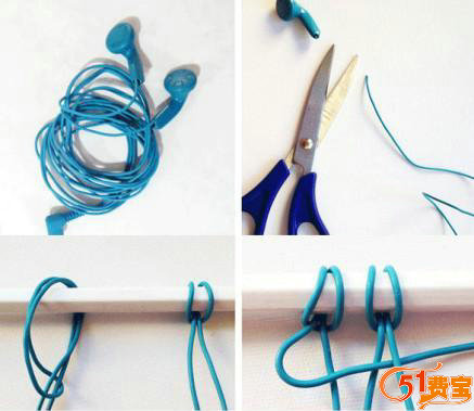 如何利用废耳机编织手链