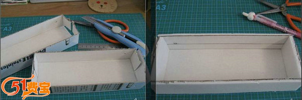 废纸盒改造儿童手工迷你橱柜模型