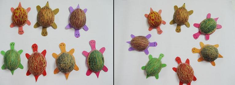 儿童手工课：怎么制作核桃壳小乌龟