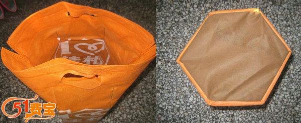 旧物改造：环保袋DIY不织布手工废纸篓