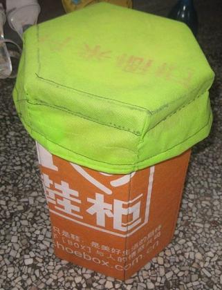 旧物改造：环保袋DIY不织布手工废纸篓