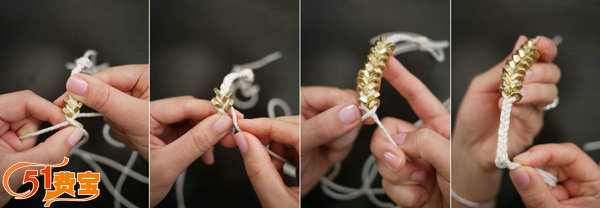 五金零件再利用：编织螺母手链