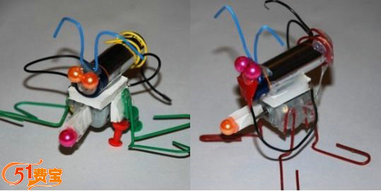 用废品做自动步行迷你机器人