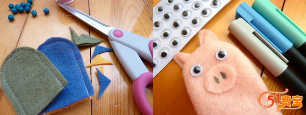 DIY早教玩具，毛毡布做指头手偶