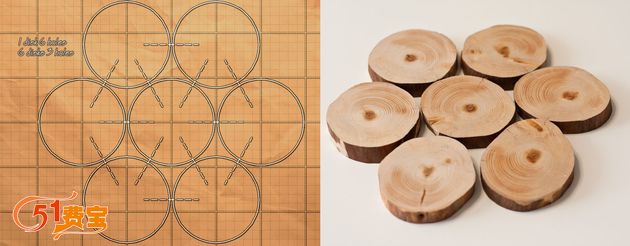 利用树枝DIY原木杯垫和原木锅垫