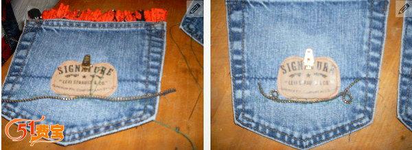 手工DIY利用旧牛仔裤改造做围裙