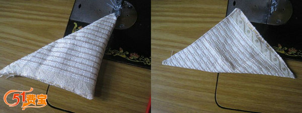 如何用闲置碎布制作三角形布艺挂饰笔筒