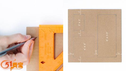 51费宝网：利用瓦楞纸板做桌面收纳盒