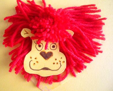 儿童手工课：废毛线DIY可爱小狮子