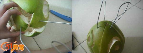 教你怎么DIY制作应节的柚子皮灯笼/柚子皮夜灯