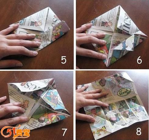 废纸折纸做正方形收纳盒