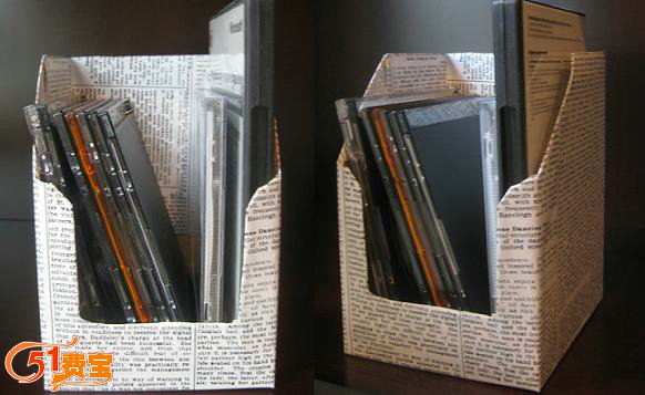 简简单单的用纸盒做光碟收纳