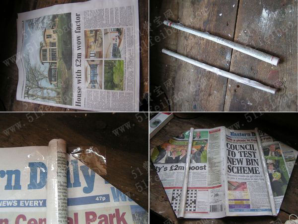 废报纸制作风筝的做法图解过程