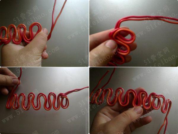 如何利用废电线做编织手环教程